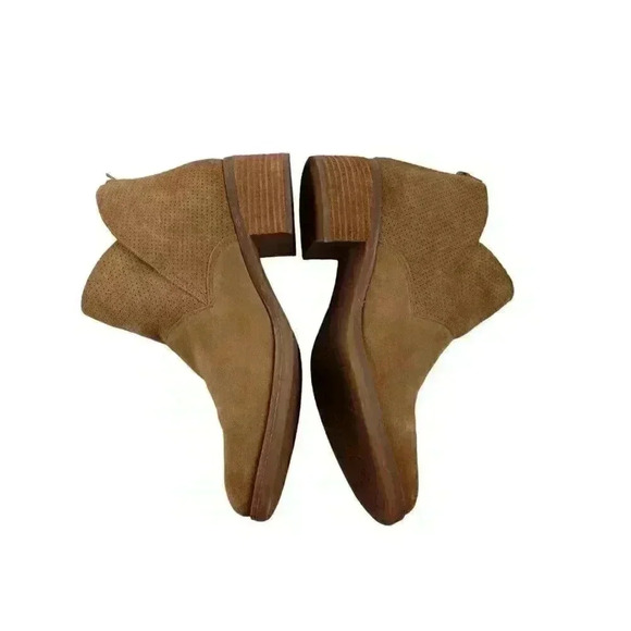 KORKS Womens Maldon tan Suede Ankle Almond Toe Booties Shoes US 8M - Picture 6 of 9